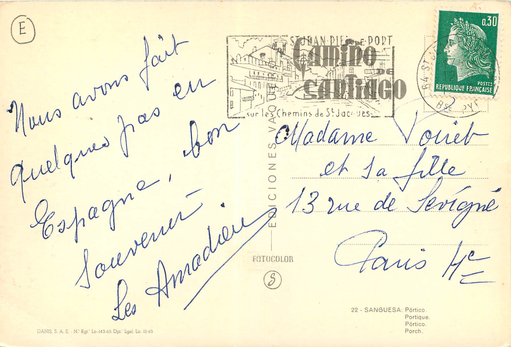 CPM Sanguesa Portique — Back