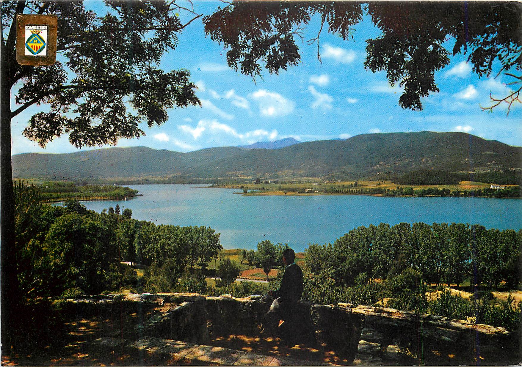 CPM Banyoles (Girona) Vue general du lac des le belvedere