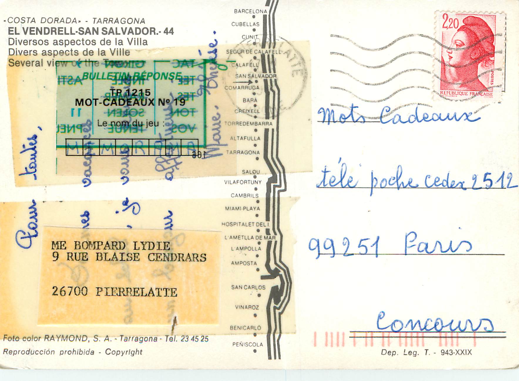 CPM El vendrell San salvador divers aspects de la ville — Rückseite
