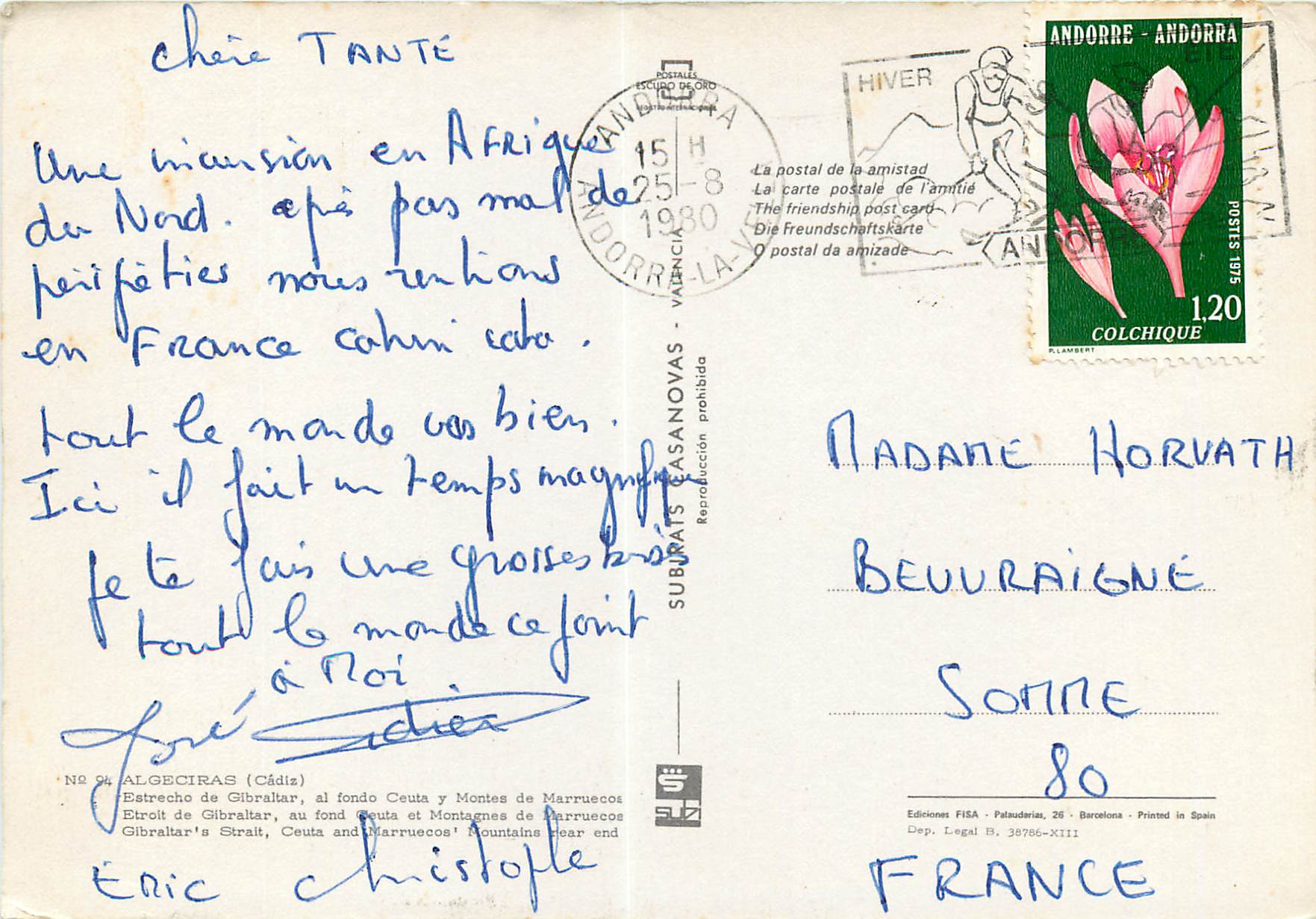 CPM Algeciras (cadiz)etroit de gibralte  — Back