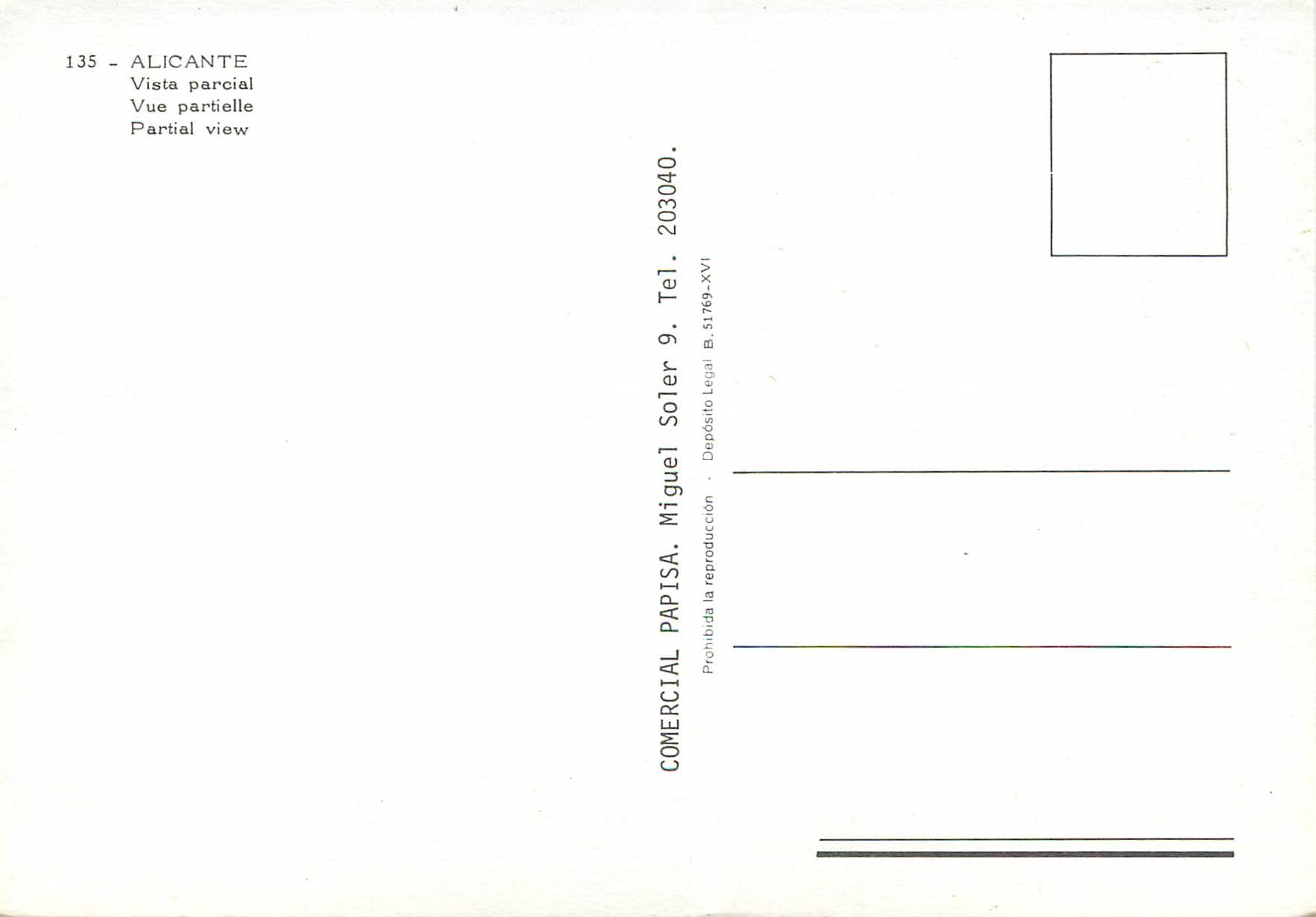 CPM Alicante busot vue partielle — Back