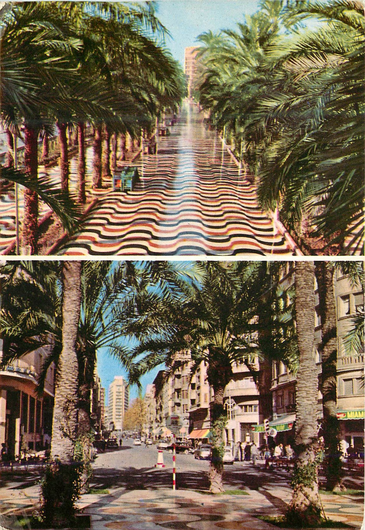 CPM Alicante  l'esplanade d'espagne et la rambla mendez nunez