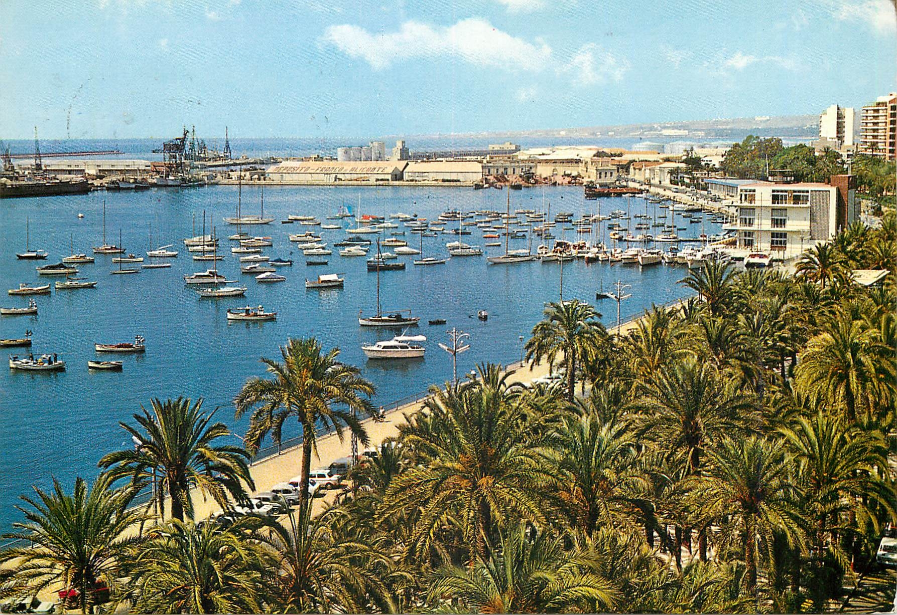CPM Alicante  esplanade d'espagne et port