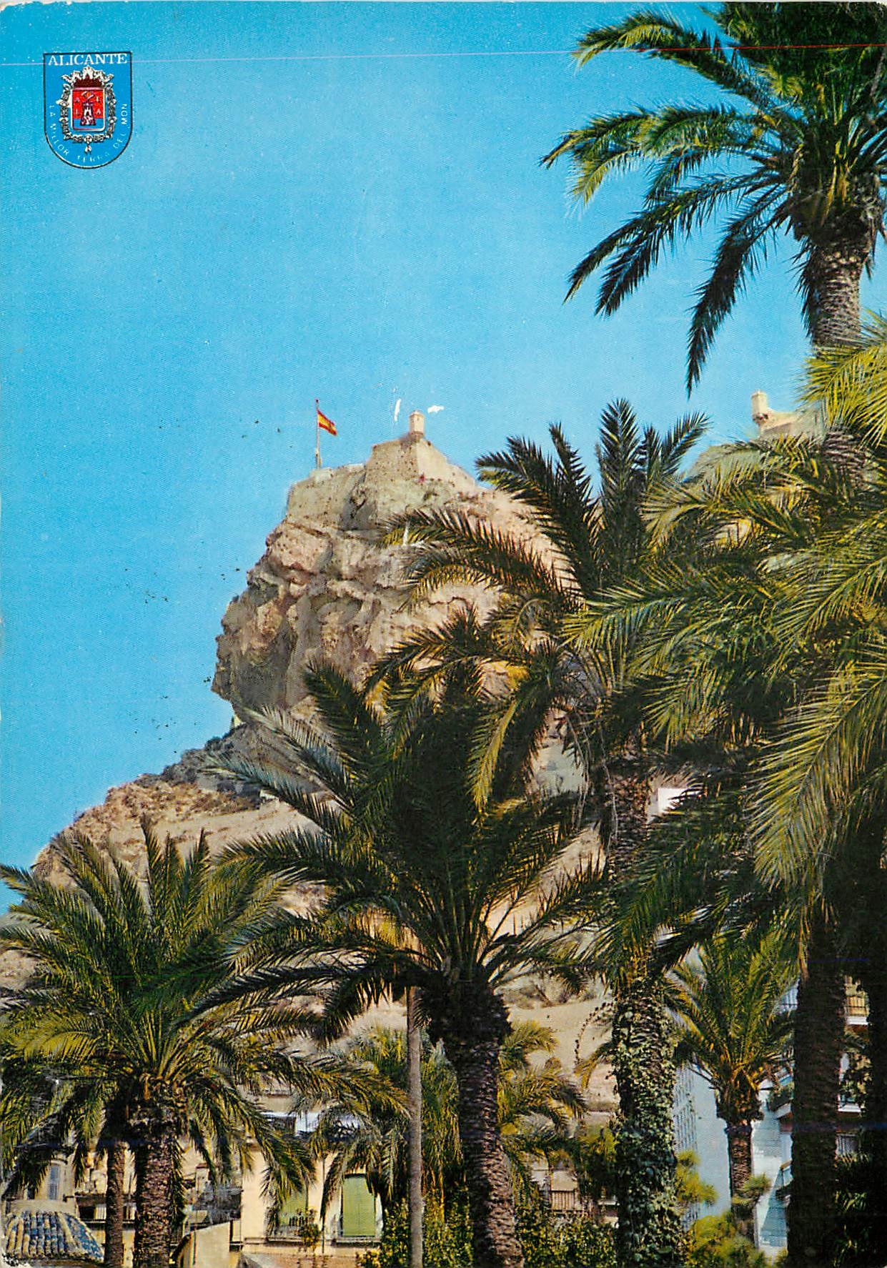 CPM Alicante   chateau de sainte barbe et tete du maure
