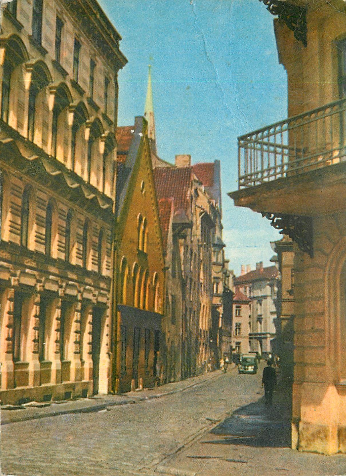 CPM Latvian SSR riga a street in old riga
