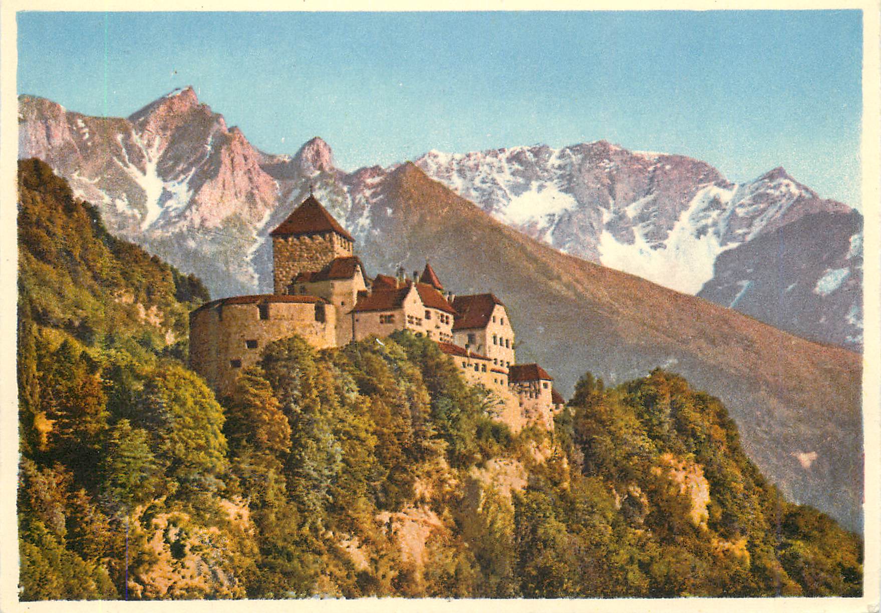 CPM Furstentum liechtenstein schloss vaduz(560 m u M)mit falkale (2566m)