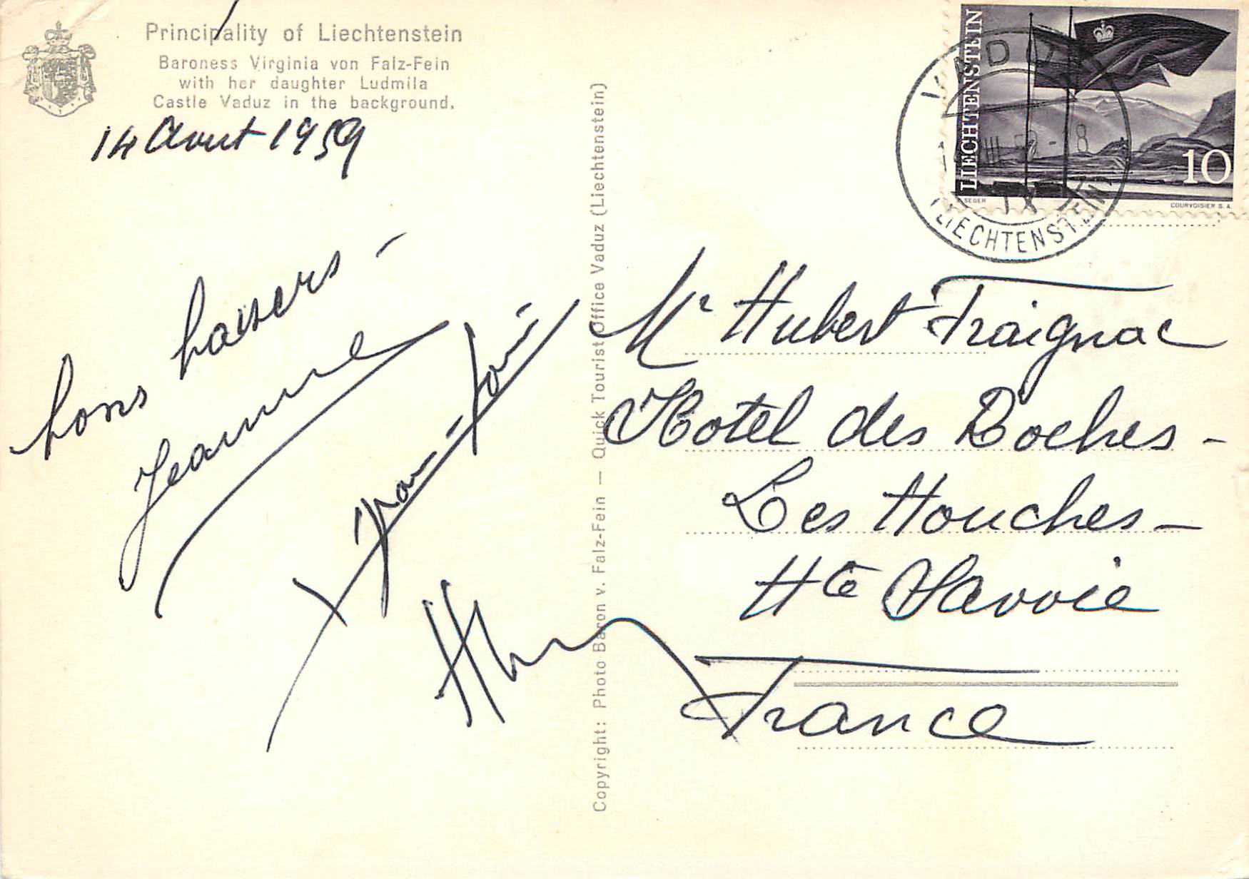 Famille à Vaduz — Principauté de Liechtenstein — Photo Baroness Virginia von Falz-Fein — Reverso