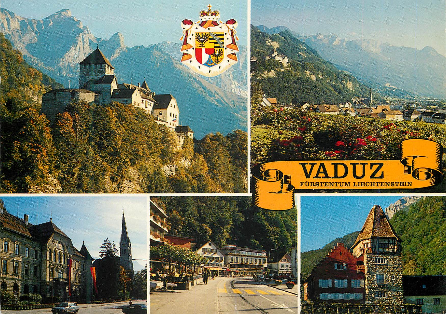 CPM Furstentum Principality liechtenstein schloss vaduzregierungsgebaude zentrum rotes haus