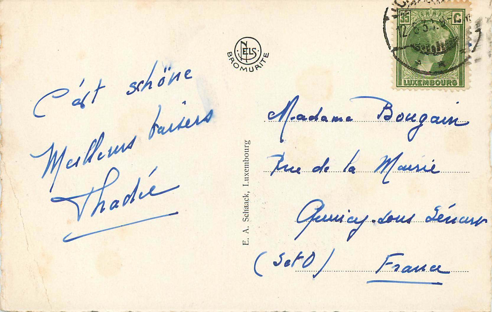 CPM Echtemach petite suisse luxembourgeoise panorama — Verso
