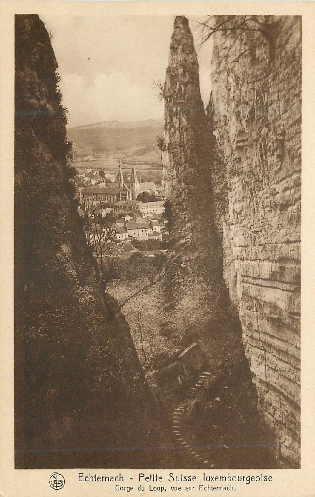 CPM Echternach petite suisse luxembourgeoise goge du loup vue sur echternach