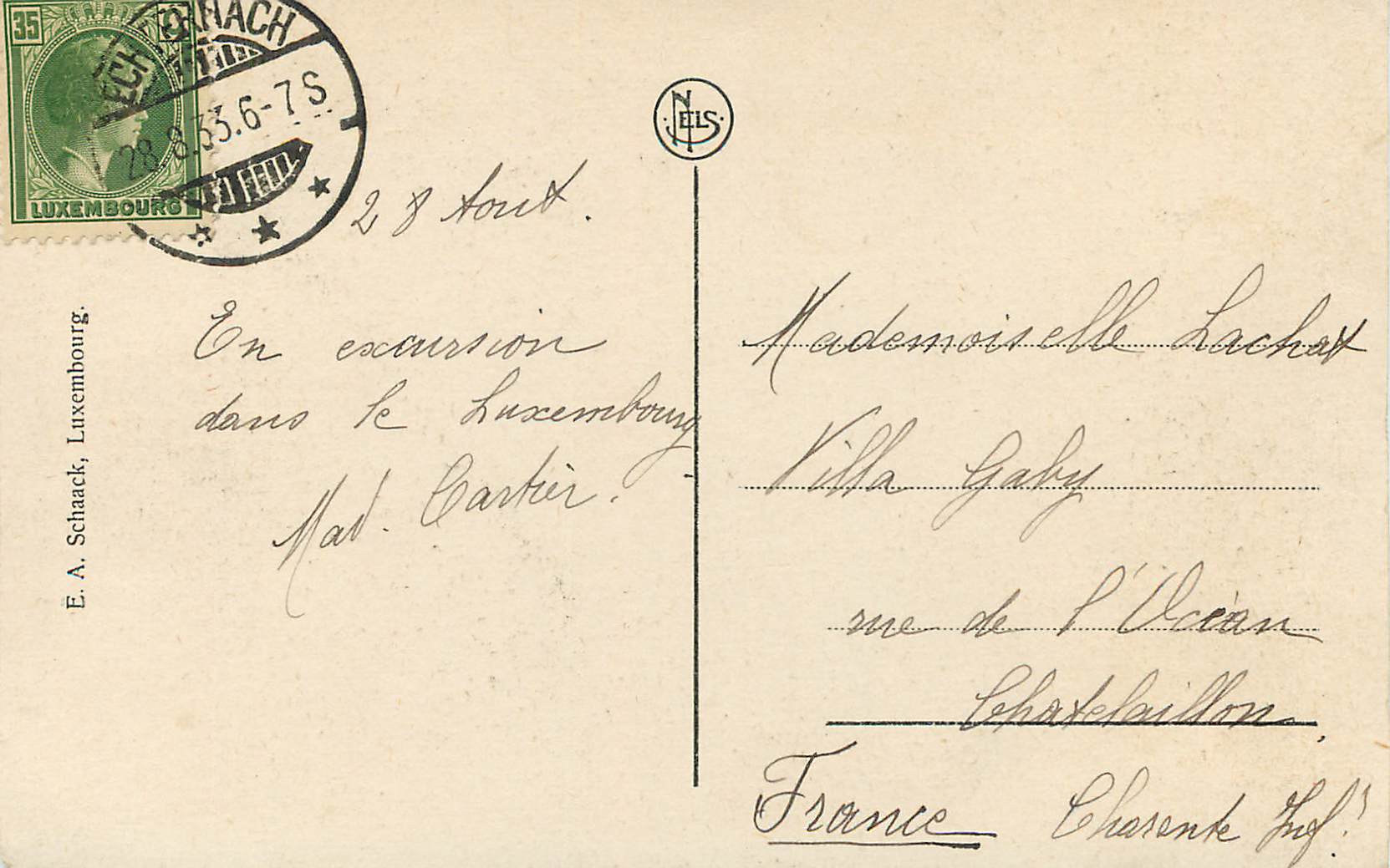 CPM Petite suisse luxebourgeoise le hallerbach — Rückseite