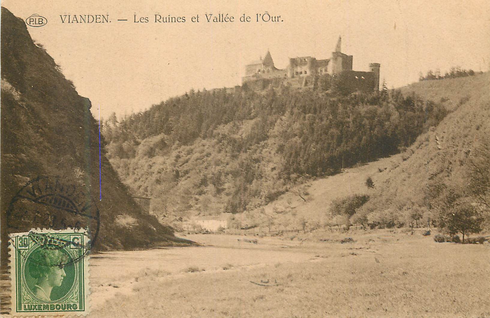 CPM Vianden les ruines et vallee de l'our