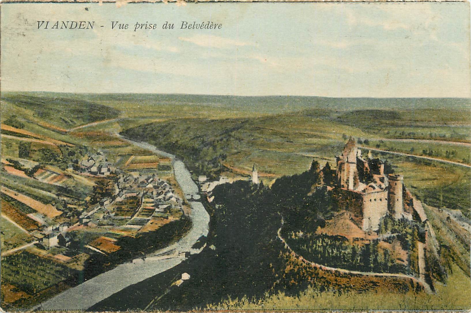 CPM  Vianden vue prise du belvedÃ¨re