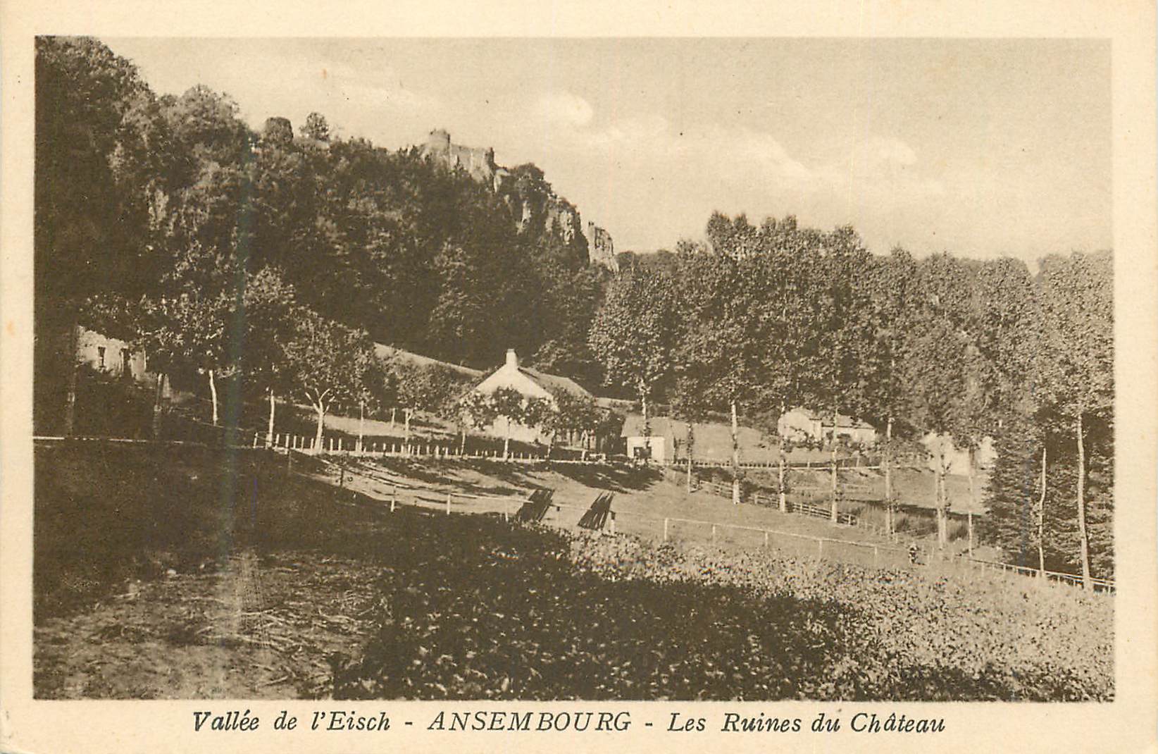 CPA Vallee de l'eisch ansembourg les ruines du chateau