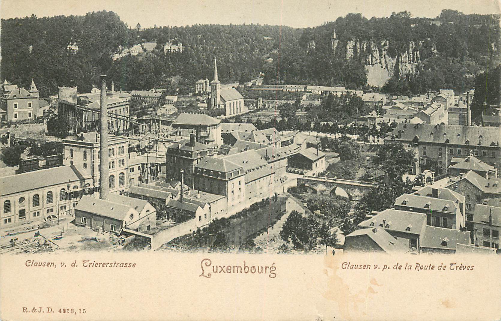 CPA Luxembourg clausen v p de la route de treves