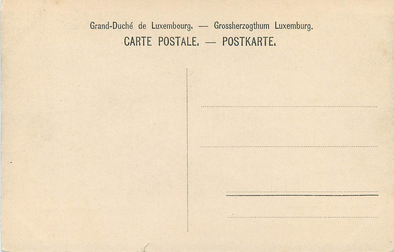 CPA Luxembourg clausen v p de la route de treves — Rückseite
