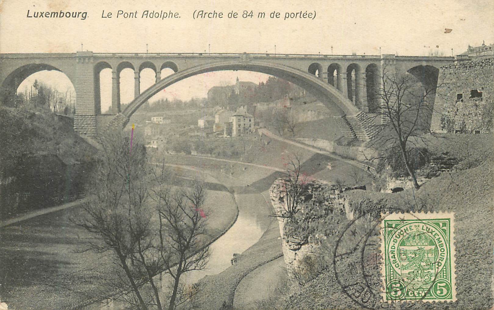 CPA Luxembourg le pont adolphe (arche de 84 m de portee)
