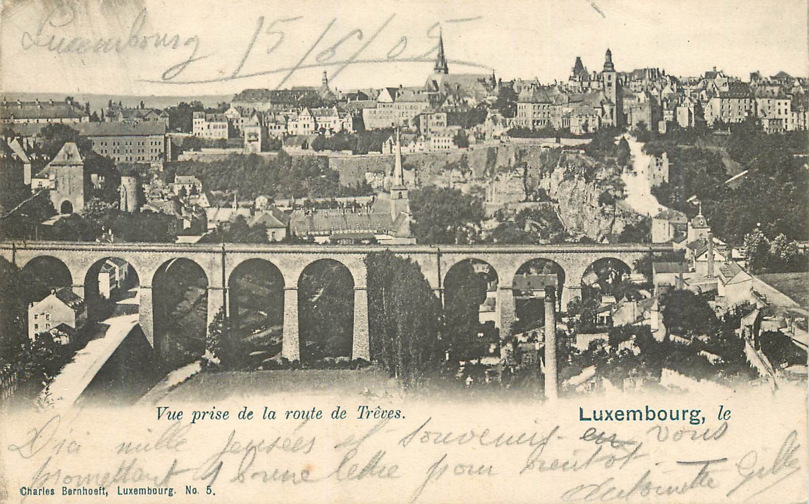 CPA Luxembourg vue prise de la route de treves