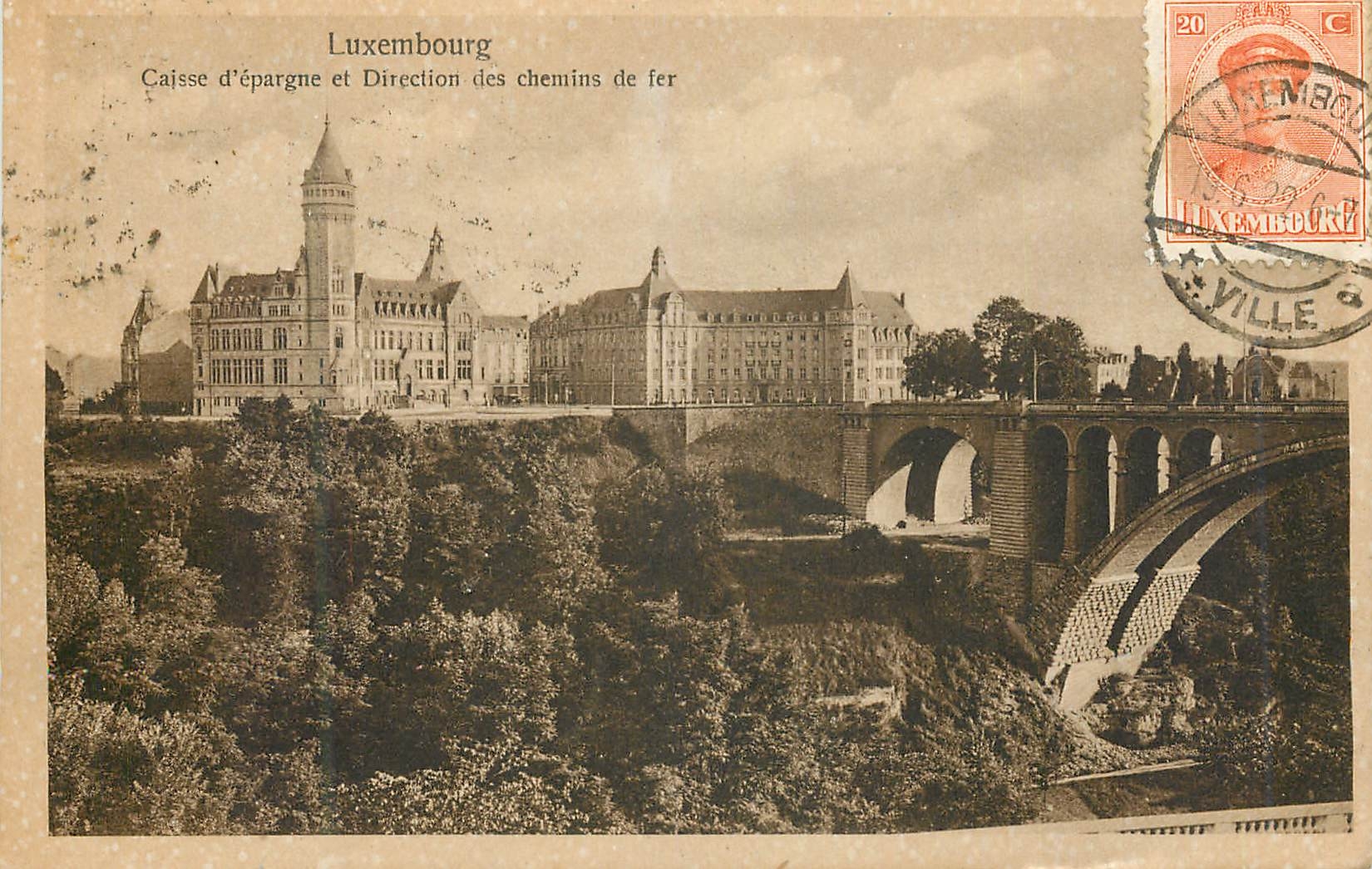 CPA Luxembourg caisse d'epargne et direction des chemins de fer
