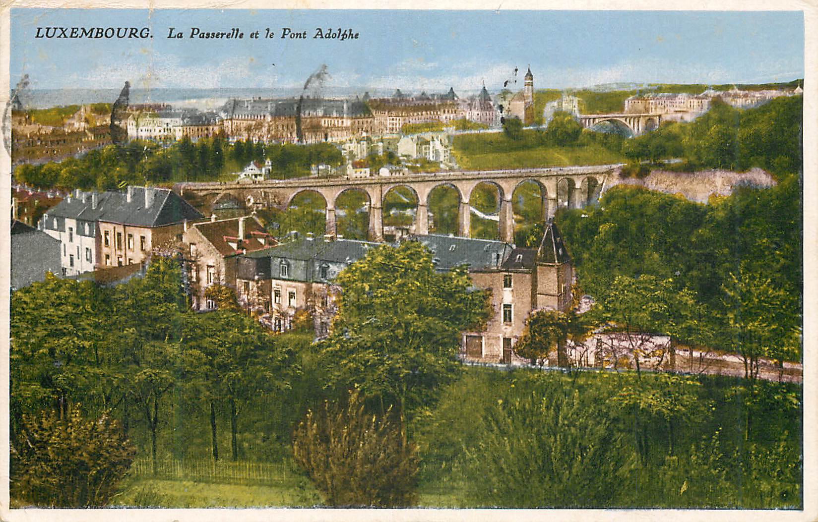 CPA Luxembourg la passerelle et le pont adolphe