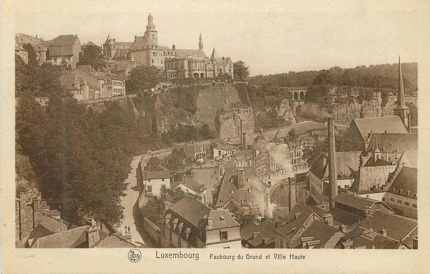 CPA Luxembourg faubourg du grund et ville haute
