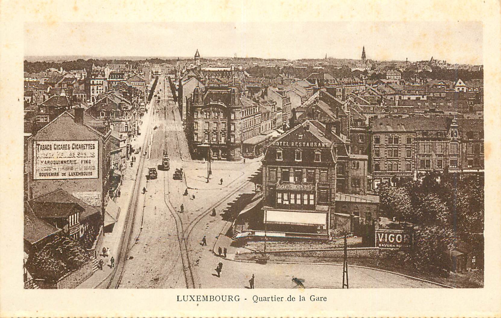 CPA Luxembourg quartier de la gare