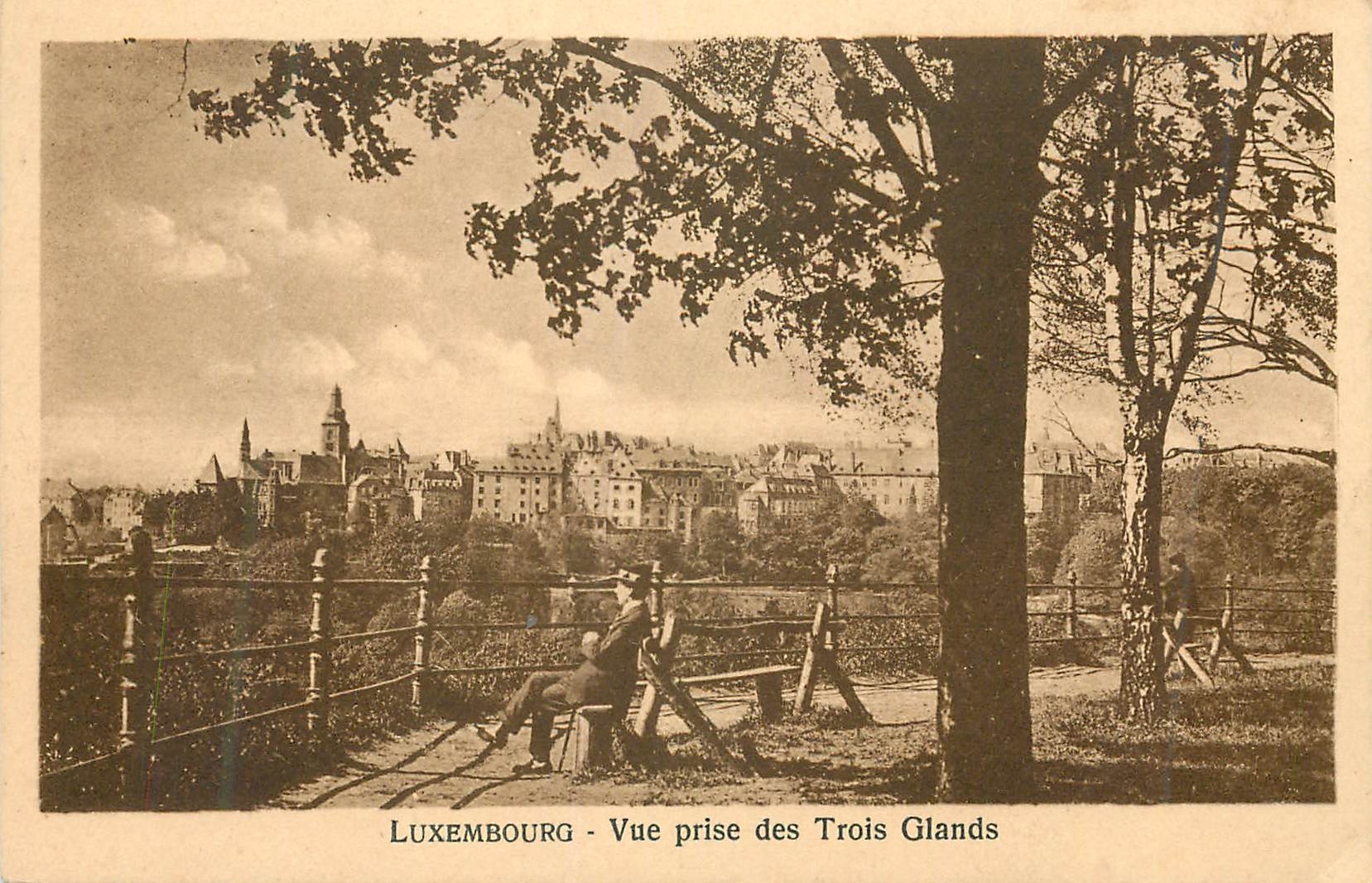 CPA Luxembourg vue prise des trois glands 