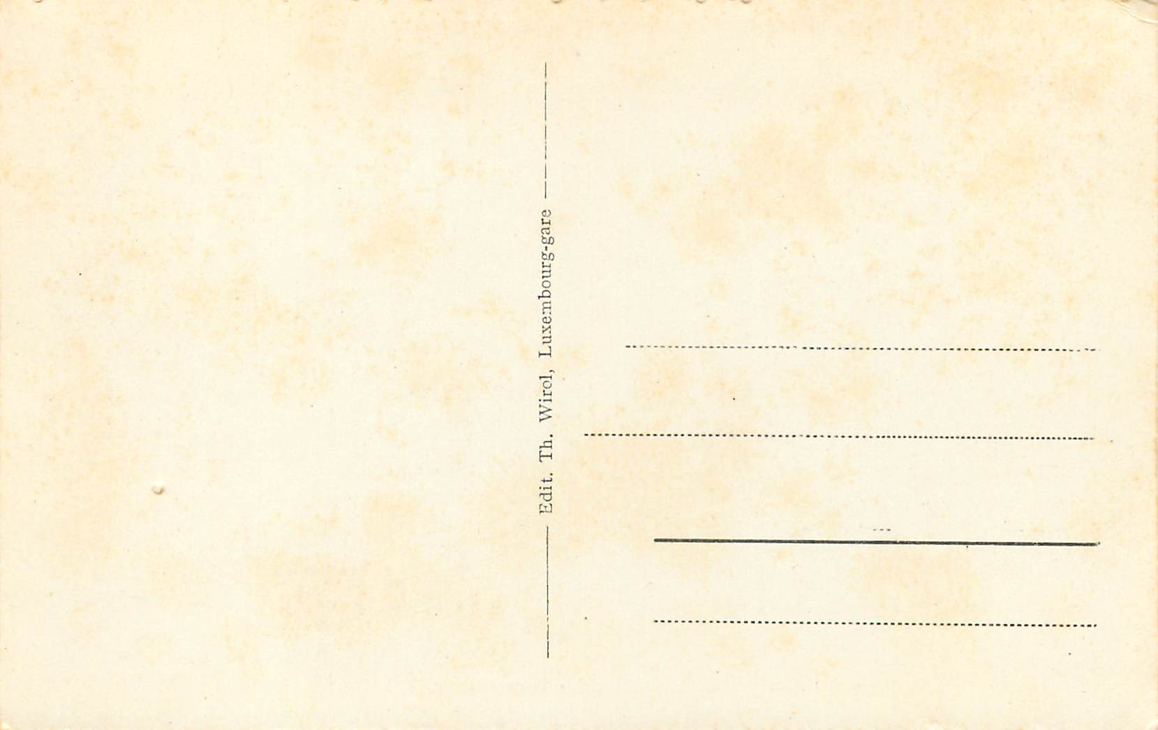 CPA Luxembourg Trois Glands — Verso