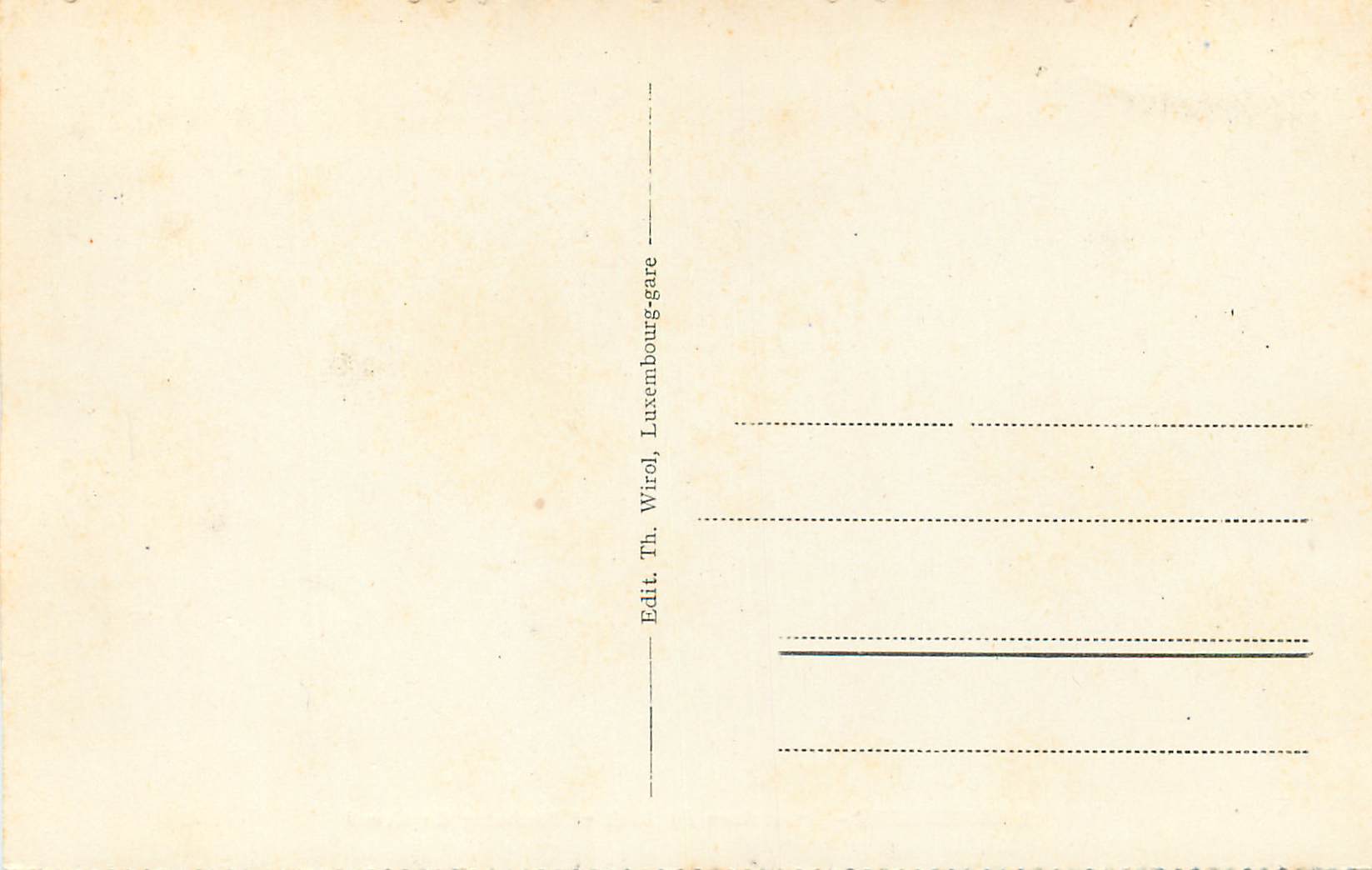 CPA Luxembourg Les rochers du Bock et Faubourg du Grund — Verso