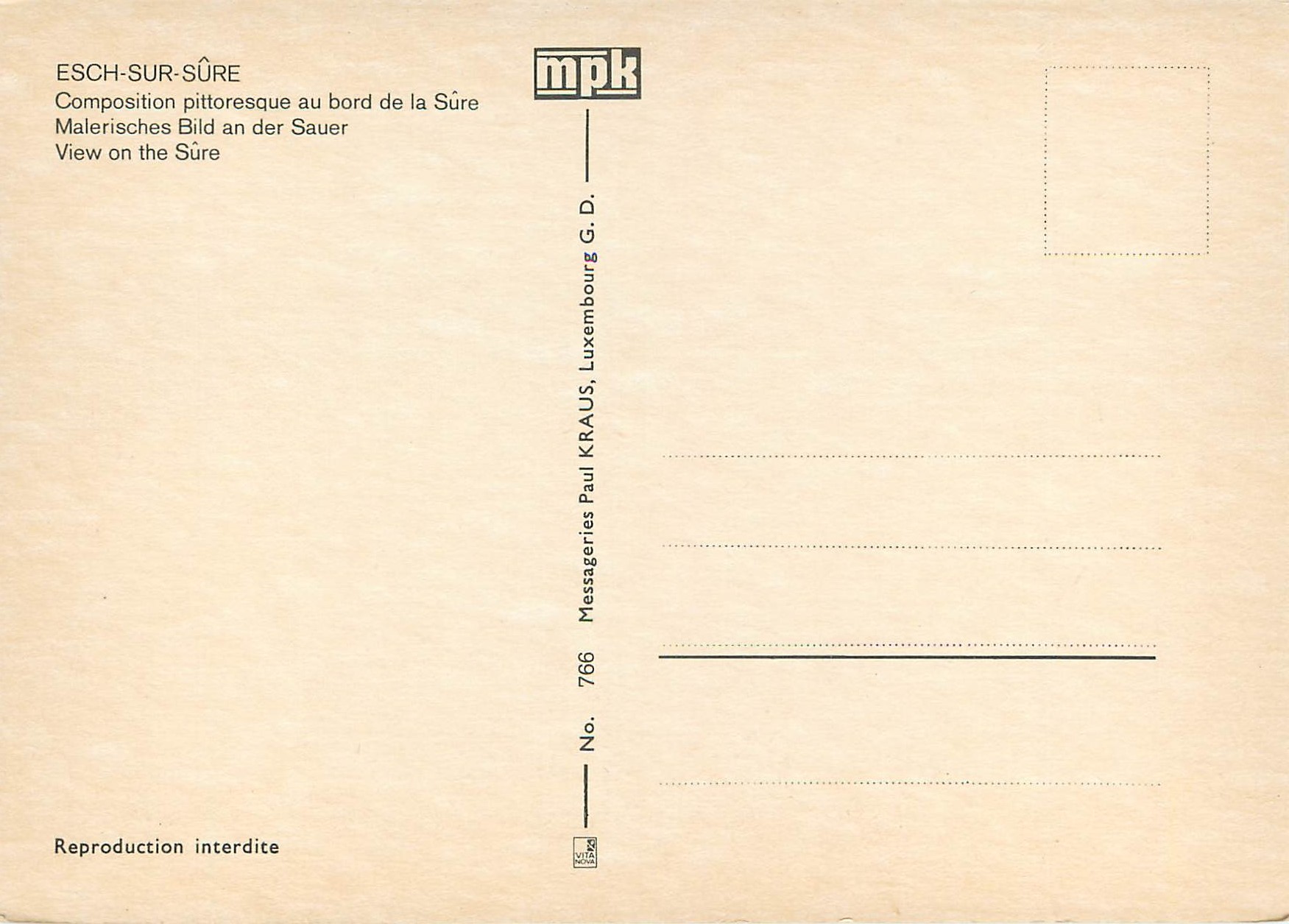CPM Esch-Sur-Sure Composition pittoresque au bord de la Sure — Rückseite