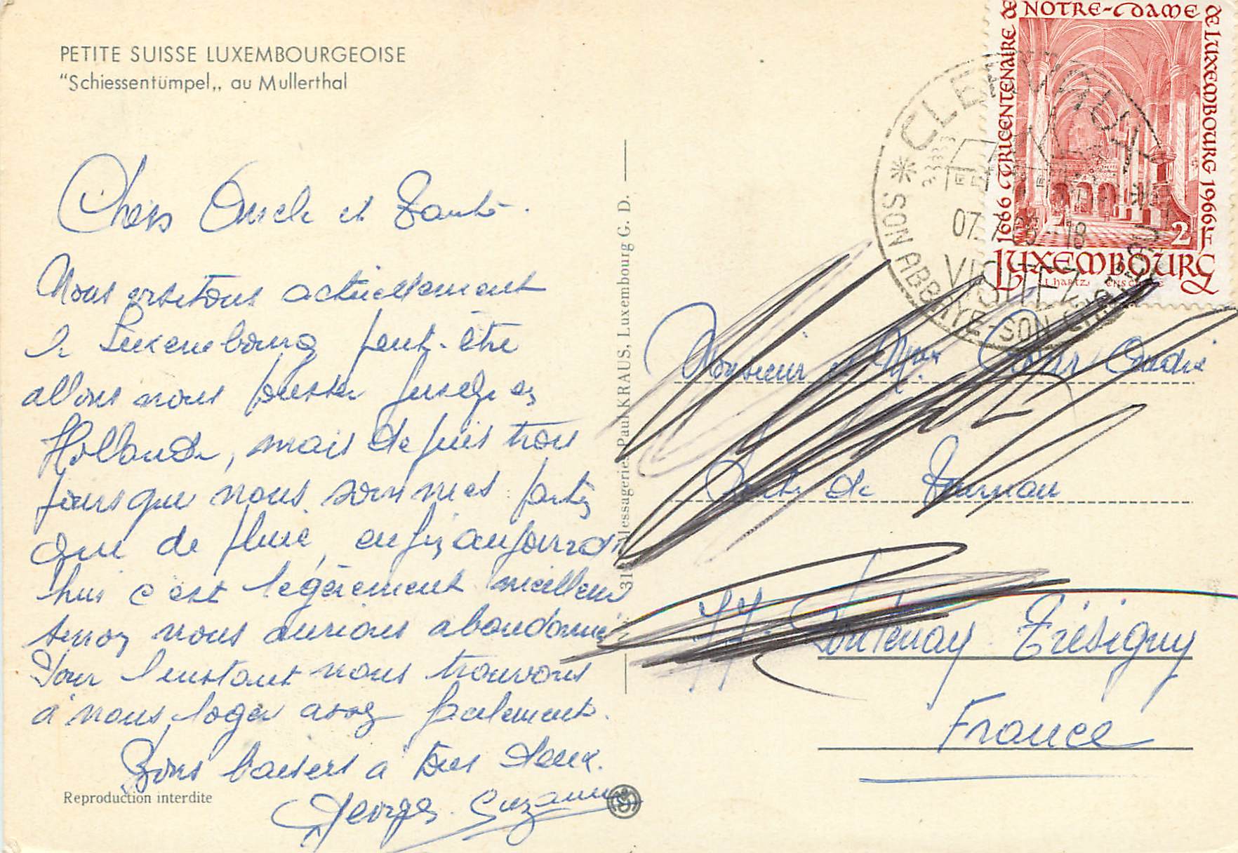 CPM Luxembourg Schiessentumpel au Mullerthal — Verso
