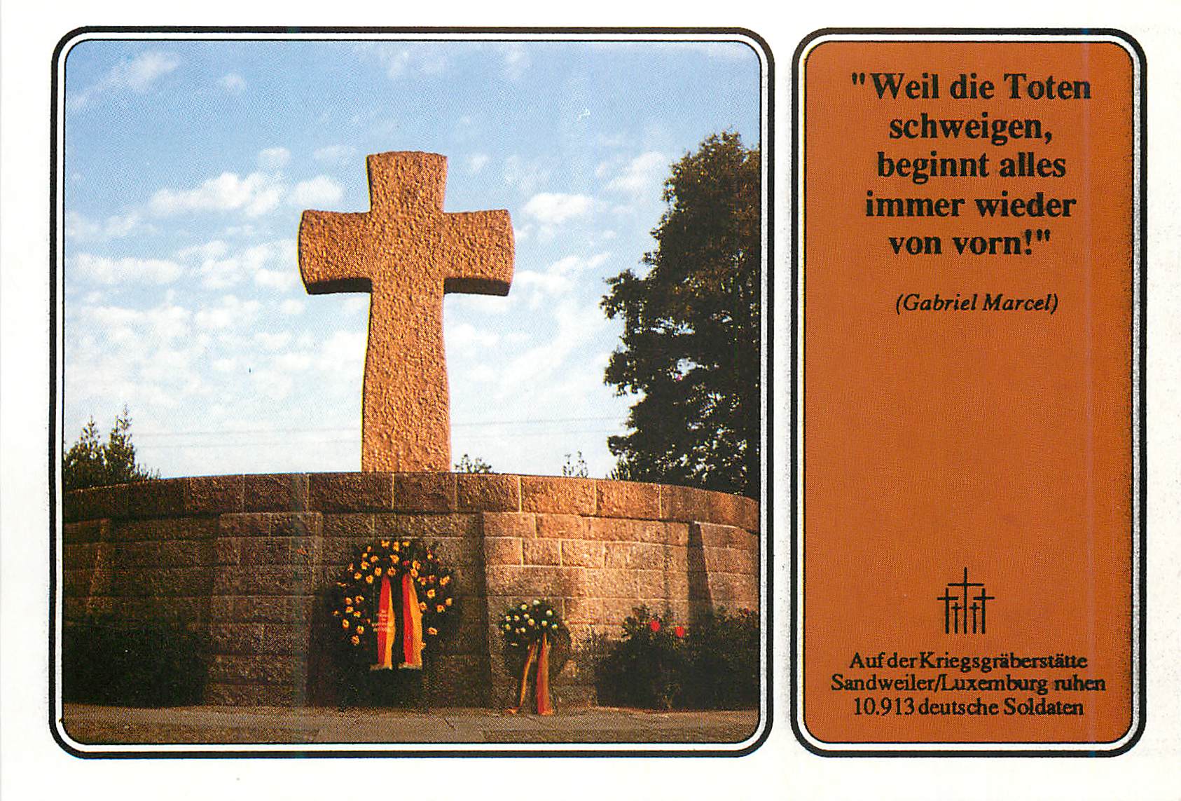 CPM Luxembourg Auf der Kriegsgraberstatte Militaria