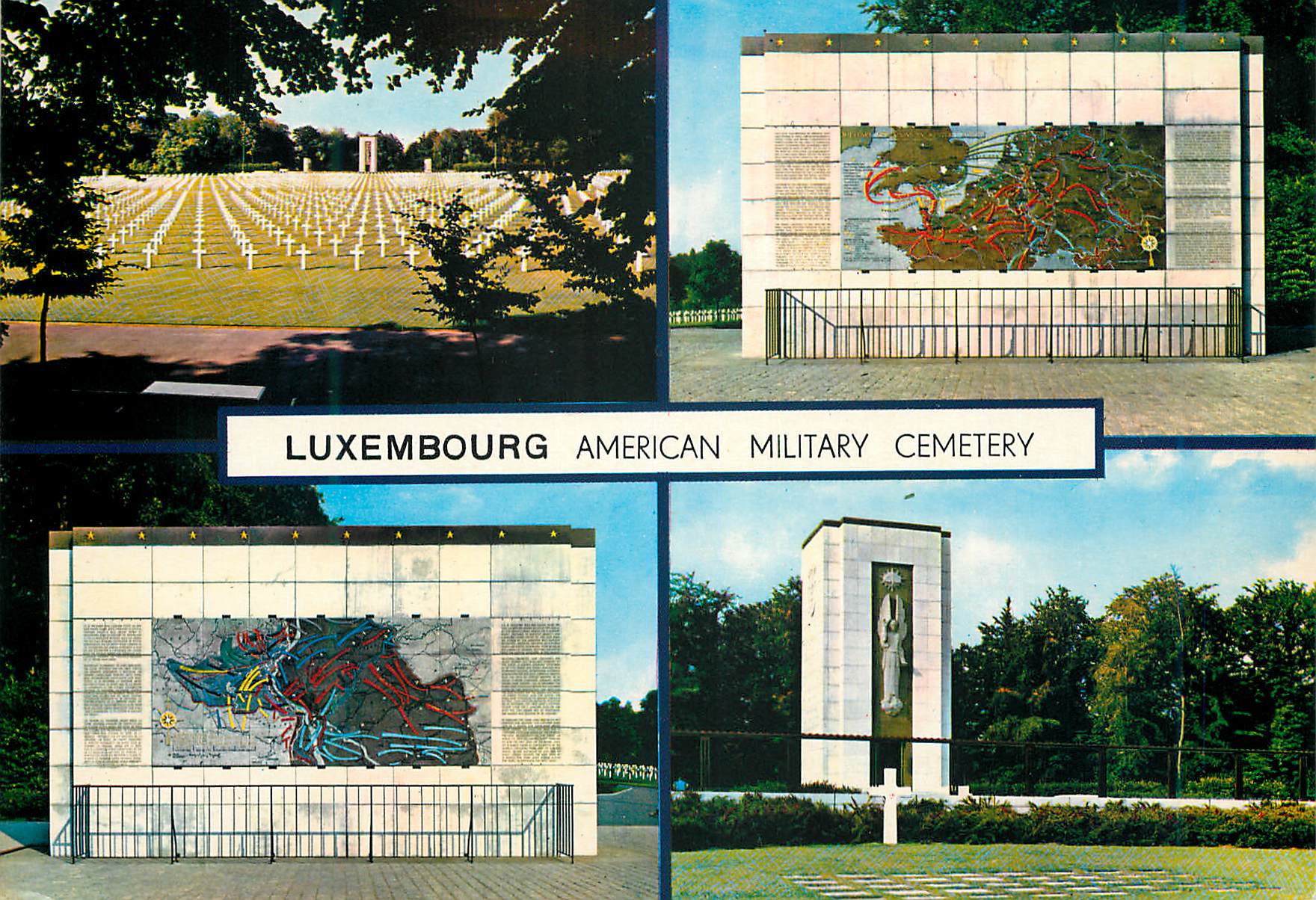 CPM Luxembourg American Military Cemetery Militaria