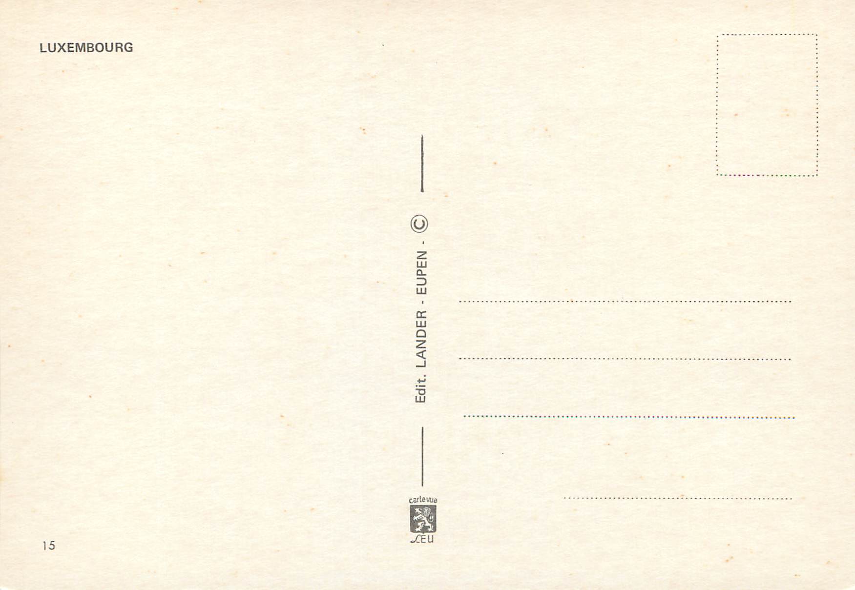 CPM Luxembourg — Verso