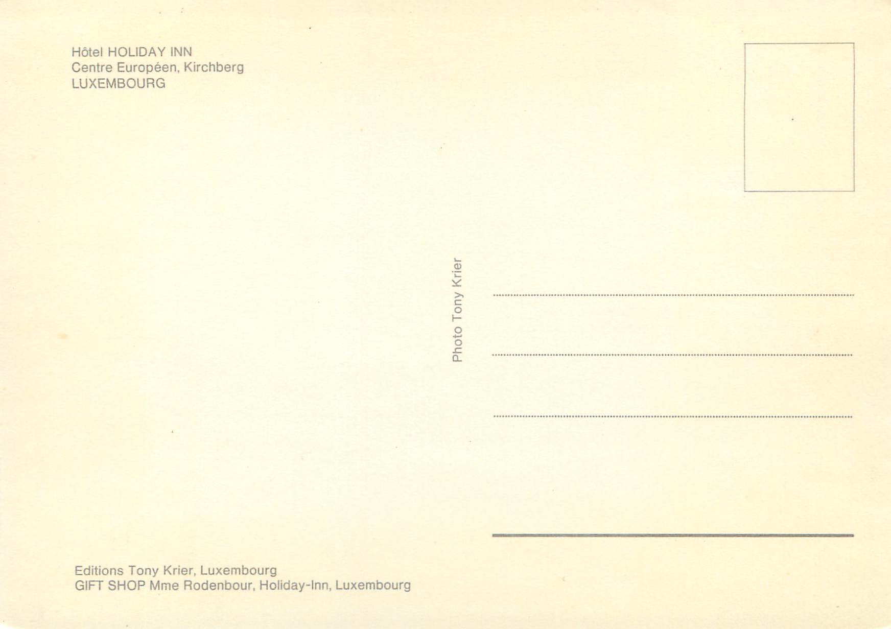 CPM Luxembourg Centre Europeen Kirchberg — Rückseite