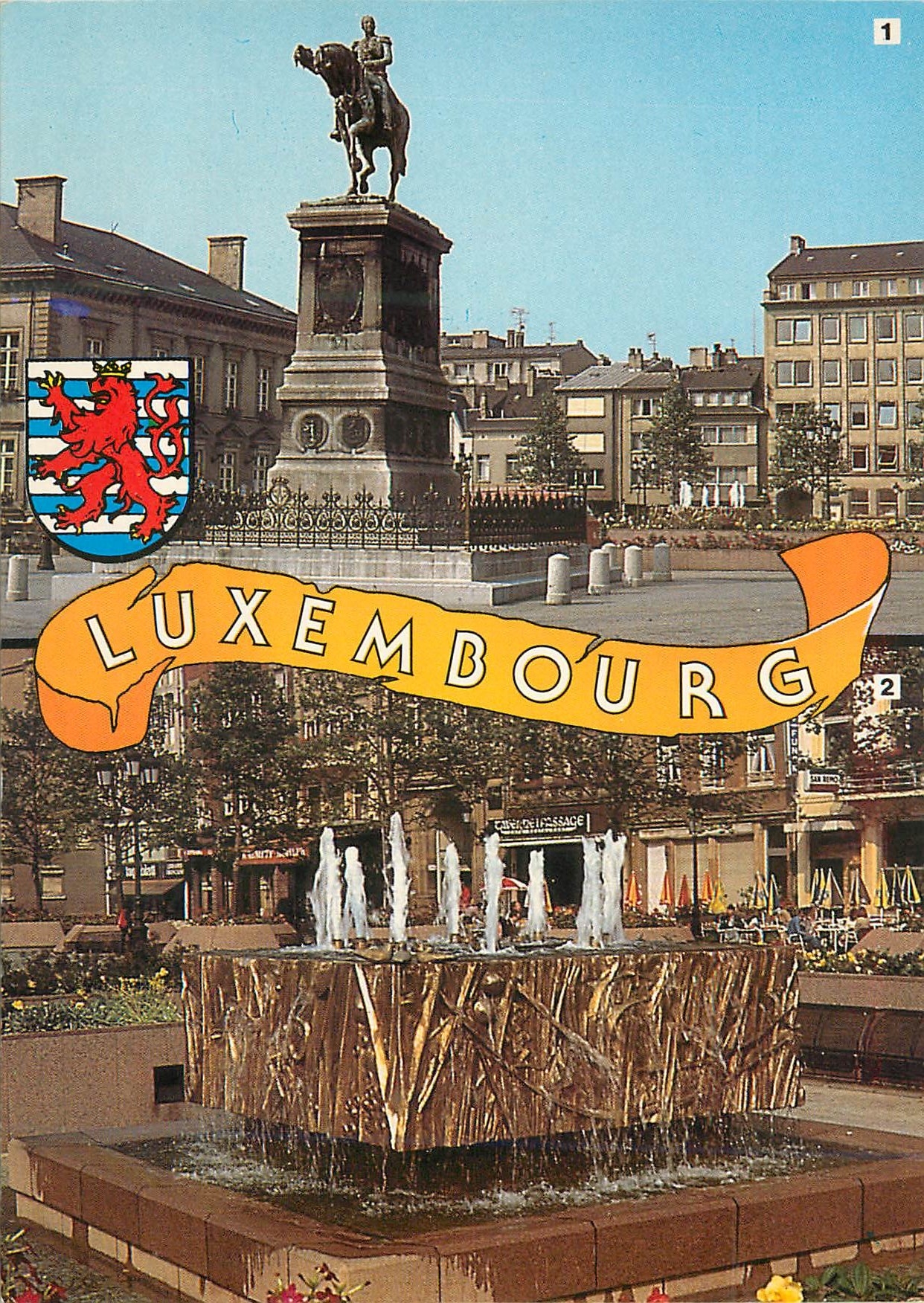 CPM Luxembourg Monument equestre de Guillaume II