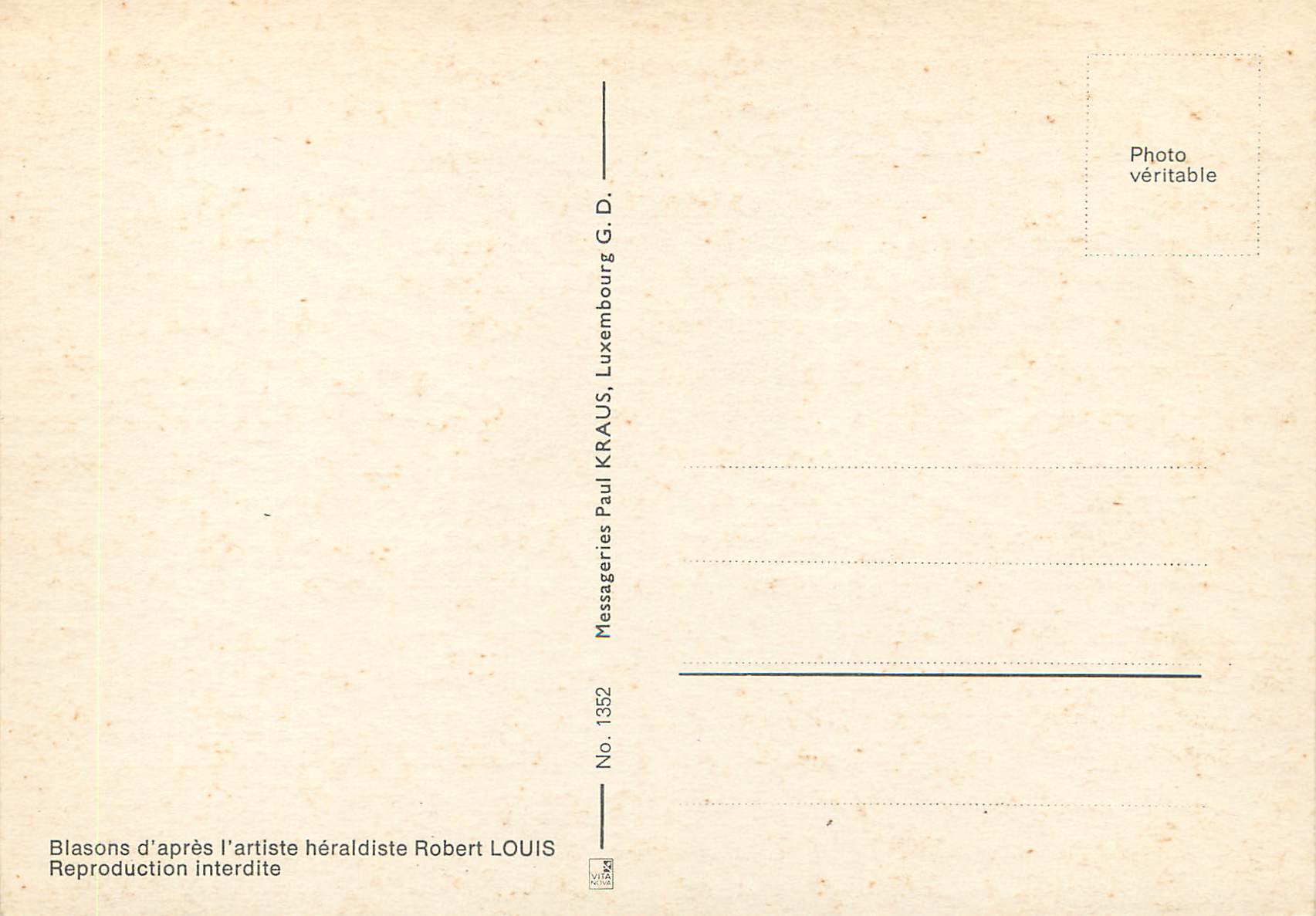 CPM Luxembourg Grand-Duche de Luxembourg — Verso