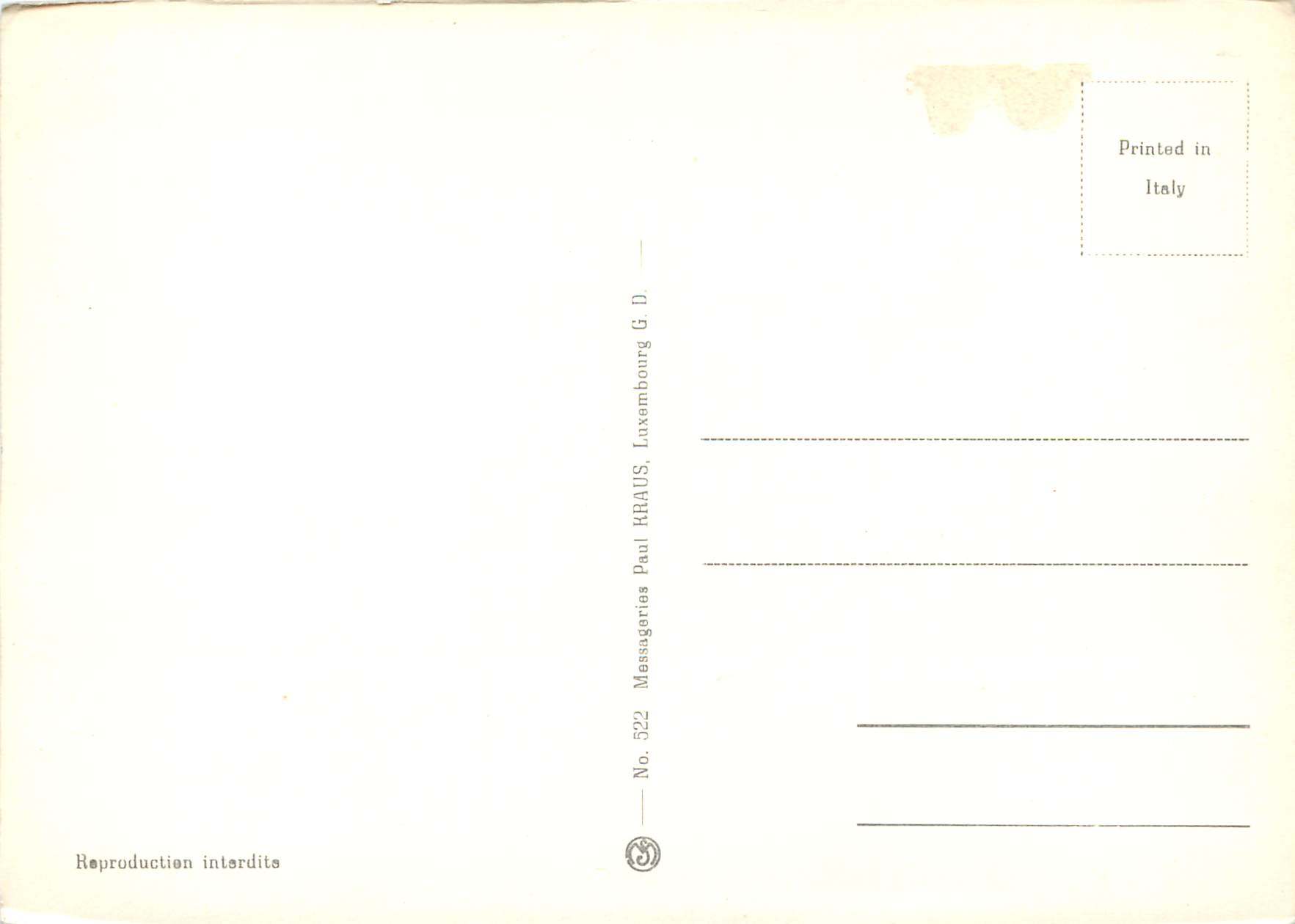 CPM Luxembourg Les Blasons des 12 Cantons du Grand-Duche de Luxembourg — Verso