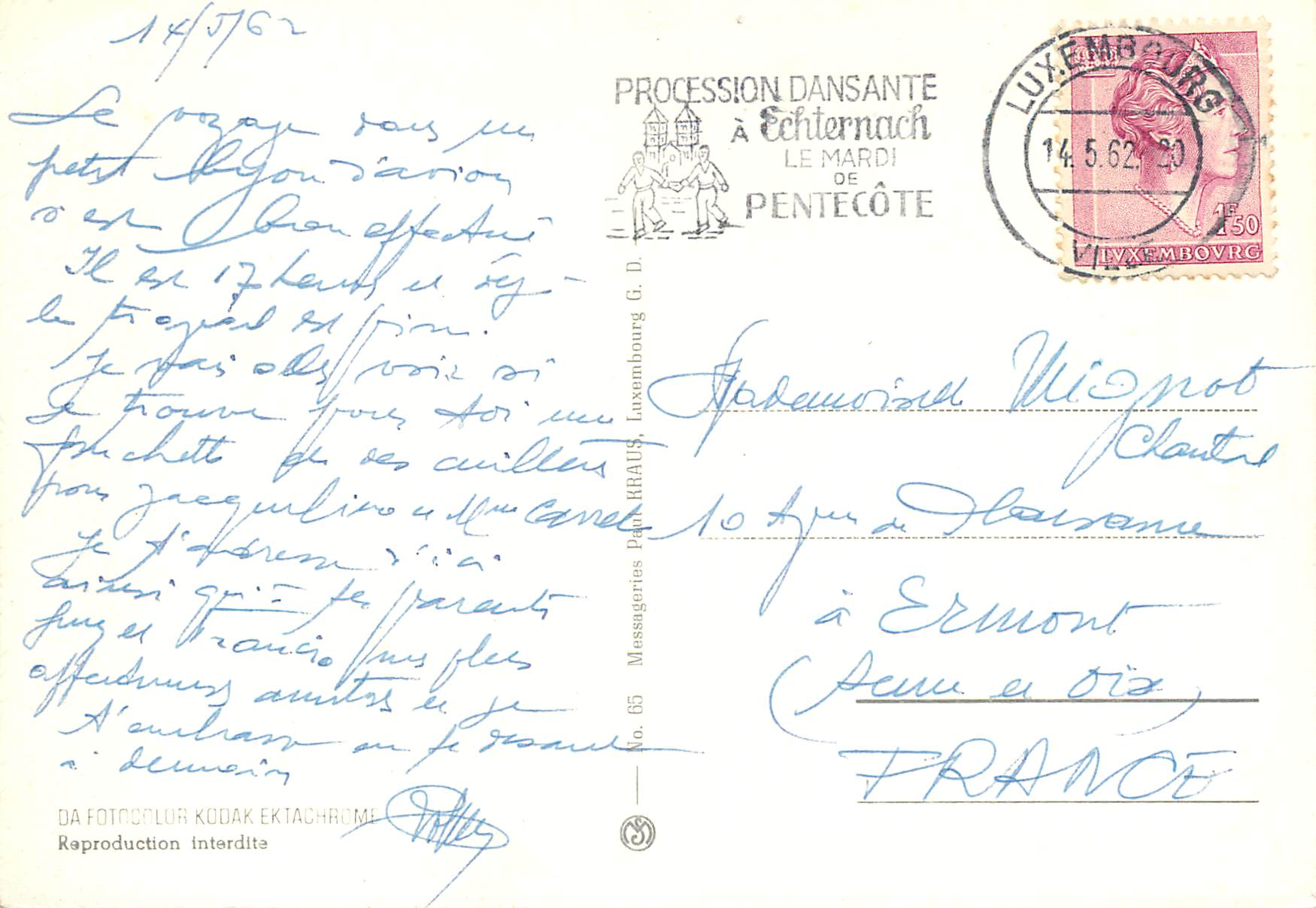 CPM Luxembourg Pittoresque — Verso