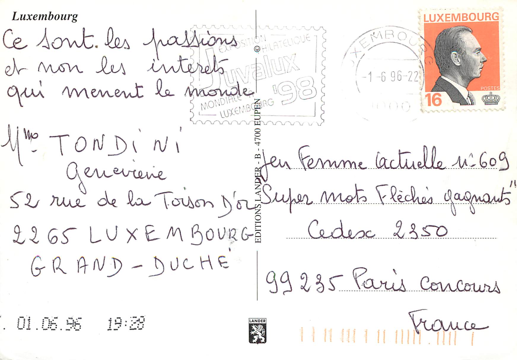 CPM Luxembourg — Verso