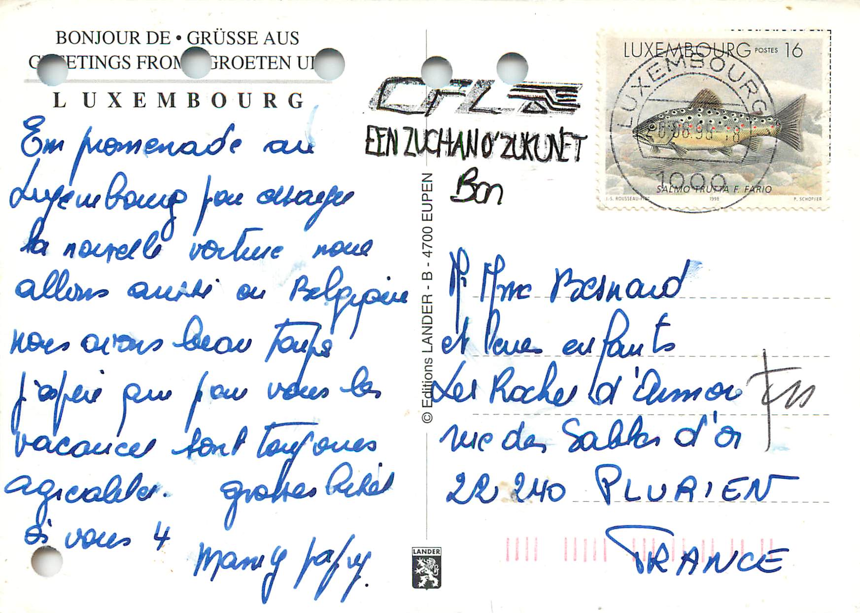 Luxemburg — Panoramablick — Editions Lander — Rückseite