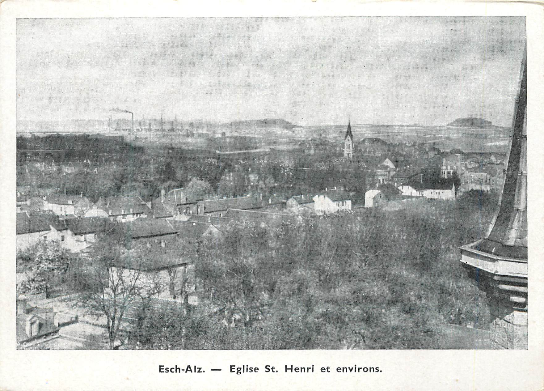 CPA Esch-Alz Eglise St Henrie et environs
