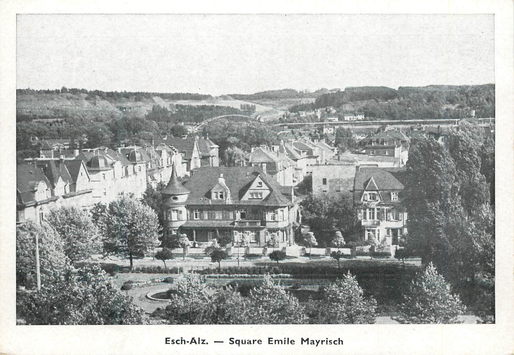 CPA Esch-Alz Square Emile Mayrisch