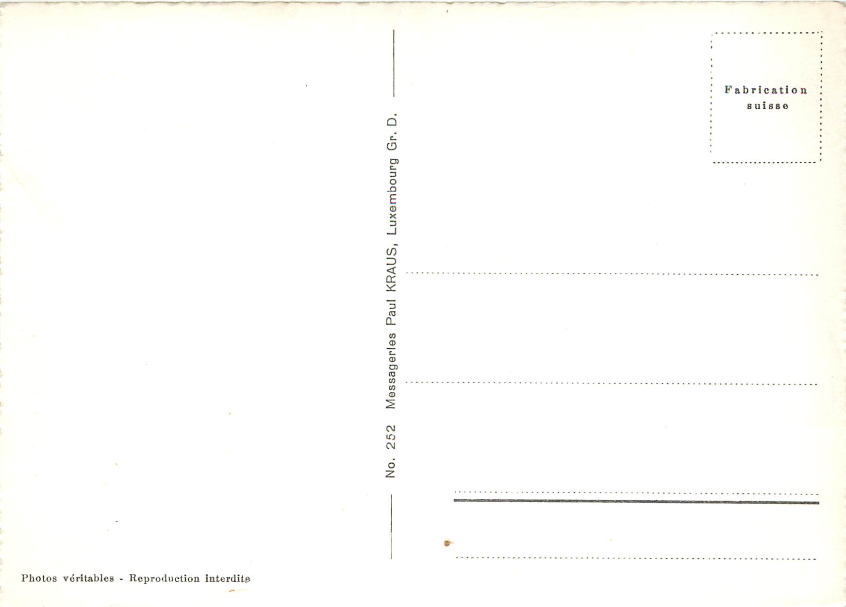CPA Echternach — Verso