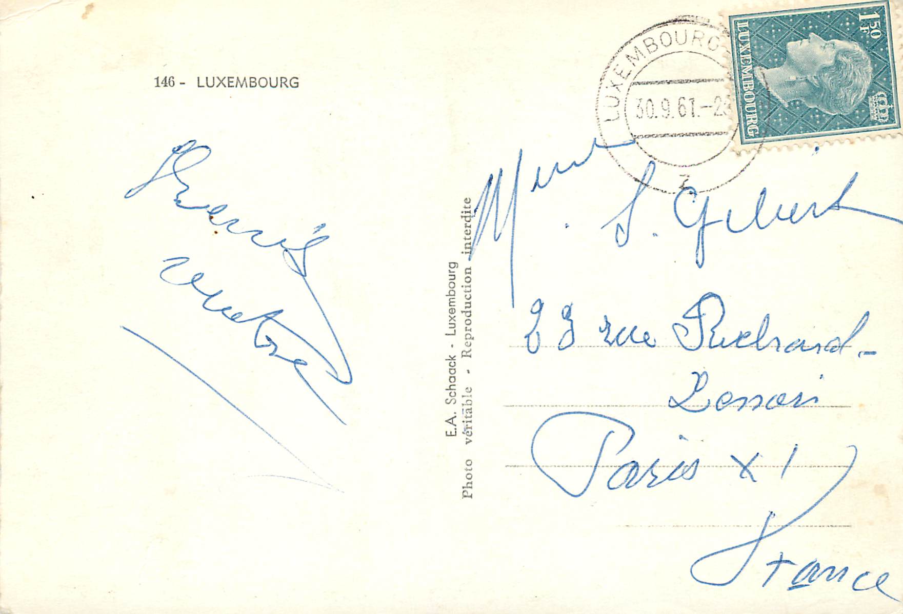 CPA Luxembourg — Verso