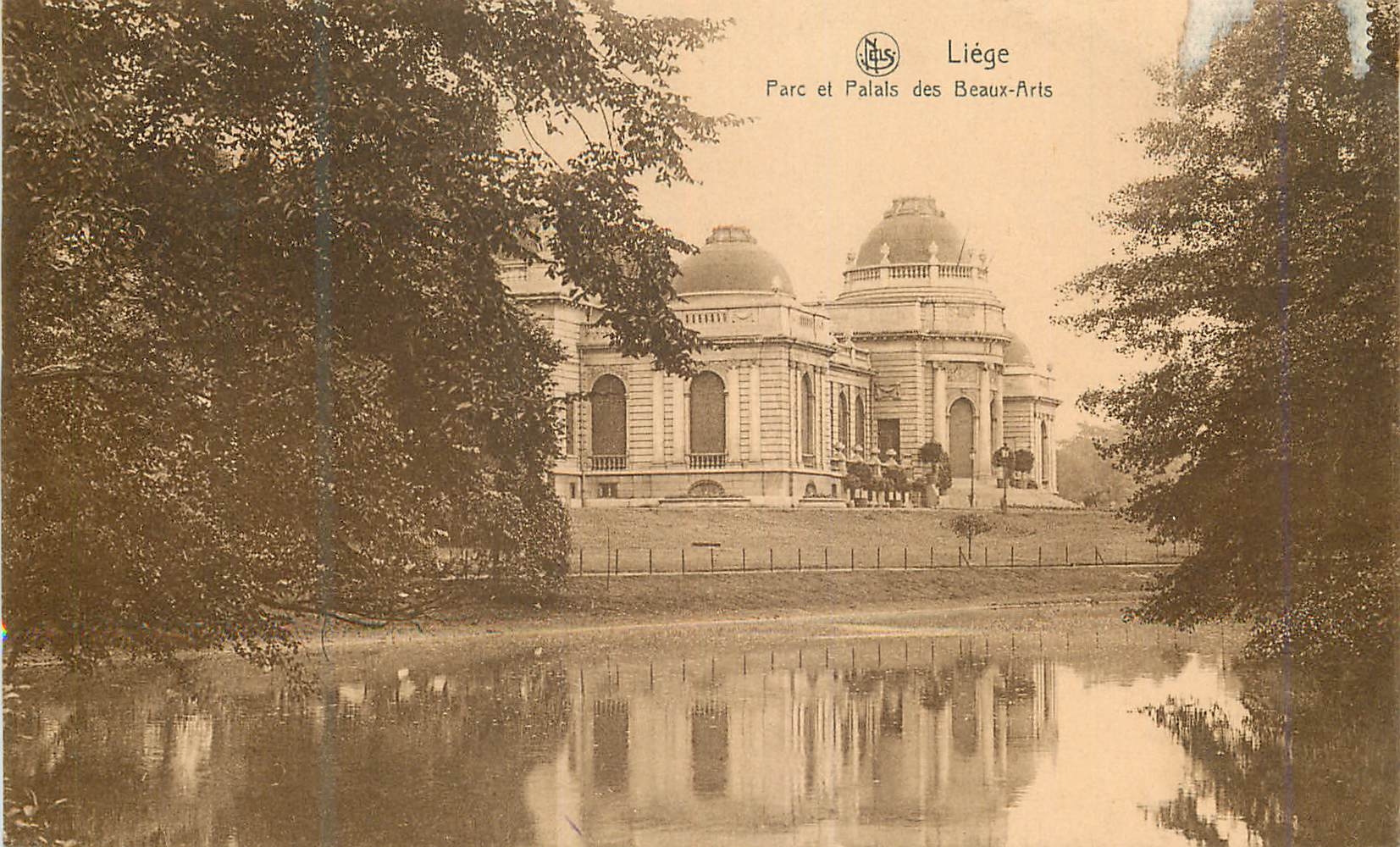 CPA Liege Parc et Palais des Beaux-Arts