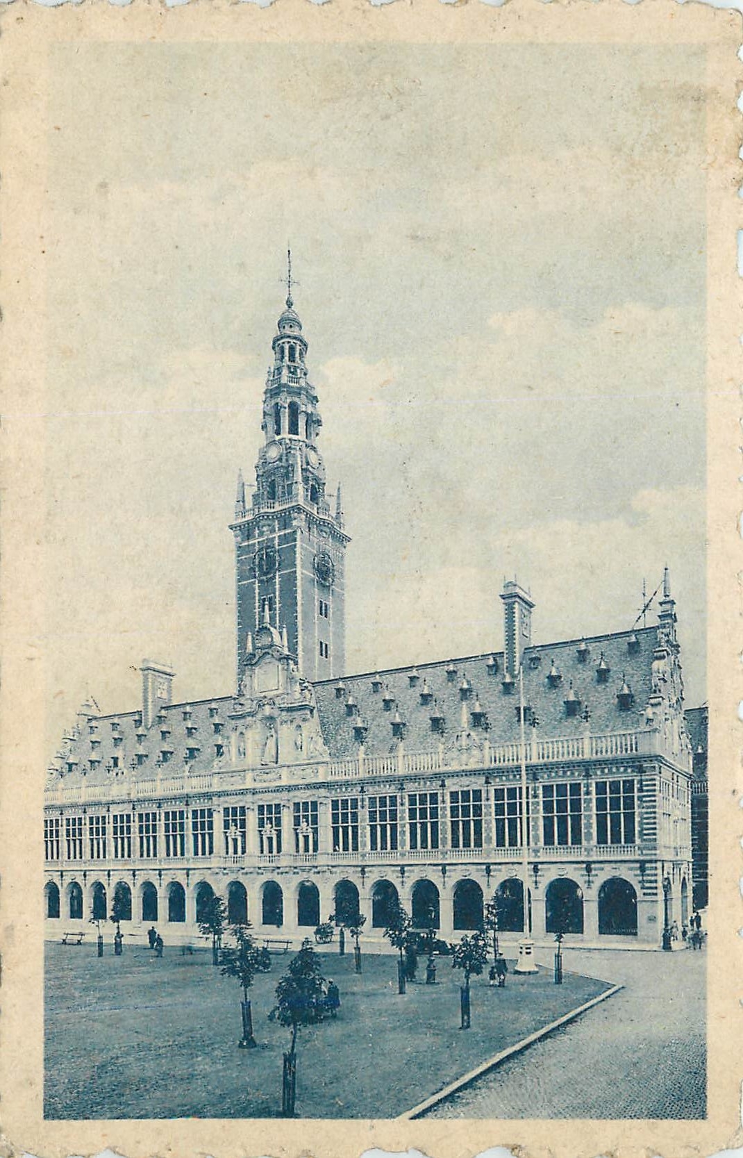 CPA Louvain Bibliotheque de l'Universite Facade principale