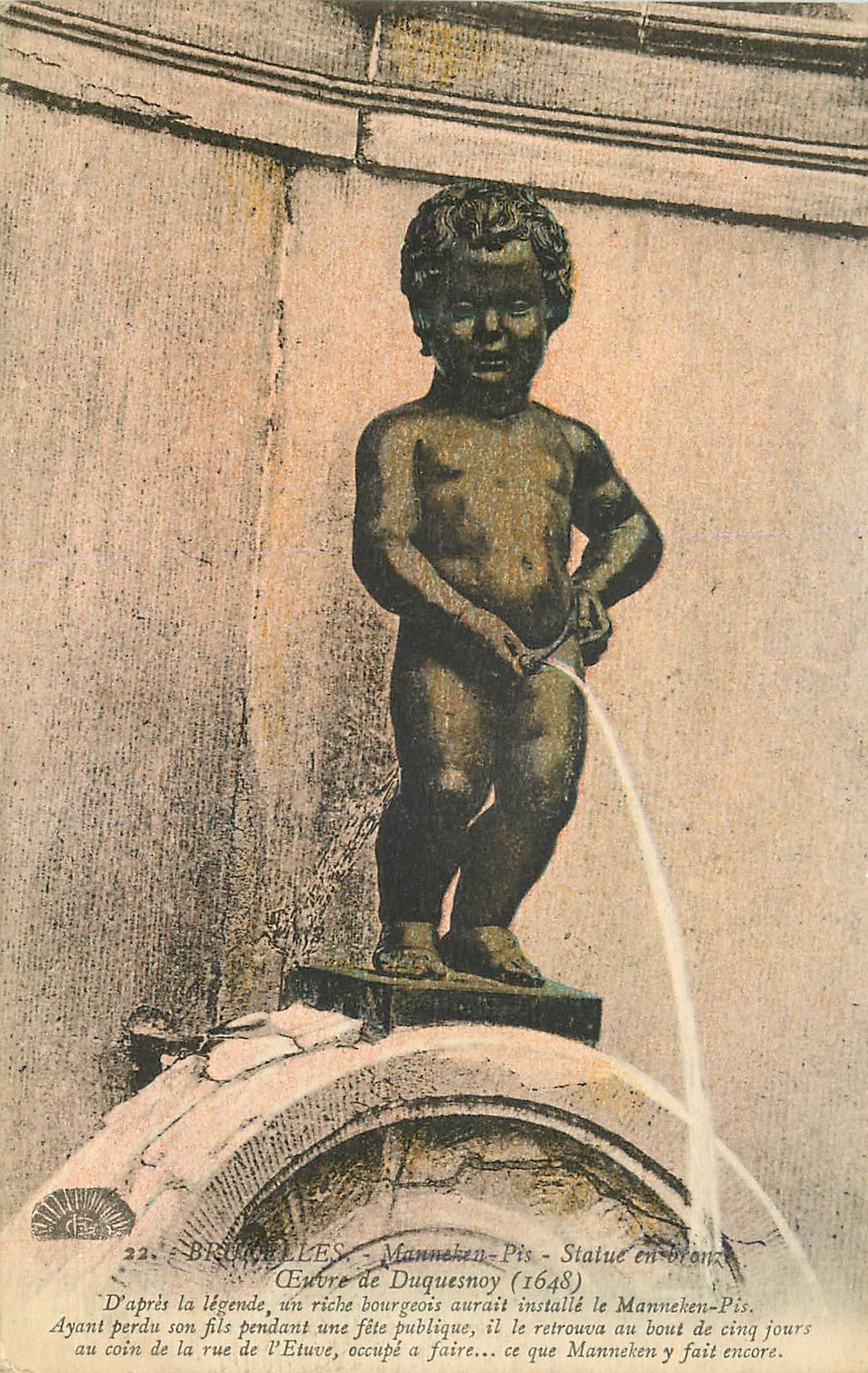 CPA Bruxelles Manneken Pis Statue environ