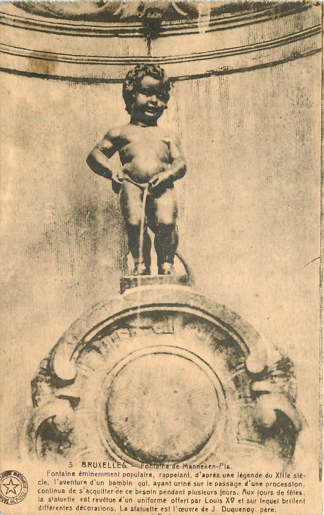 CPA Bruxelles Fontaine de Manneken-Pis