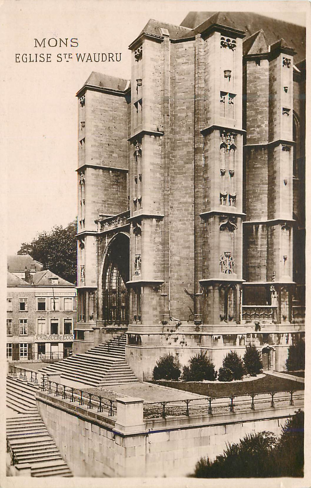 CPA Mons Eglise Ste Waudru